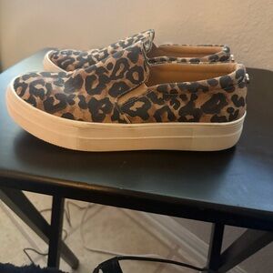 Steve Madden Leopard Print Slip-On Sneakers